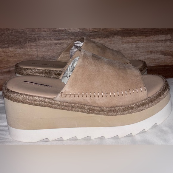 Free People NWOB Santorini Espadrille platform Suede Upper Sandals SZ 7.5 & 8 - Picture 2 of 11